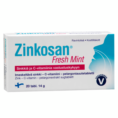 Zinkosan Fresh Mint Sinkki-C-vitamiinitabletti 20 tabl