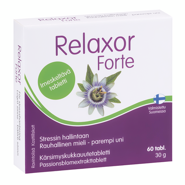 Relaxor Forte kärsimyskukkauutetabletti 60tabl 30g