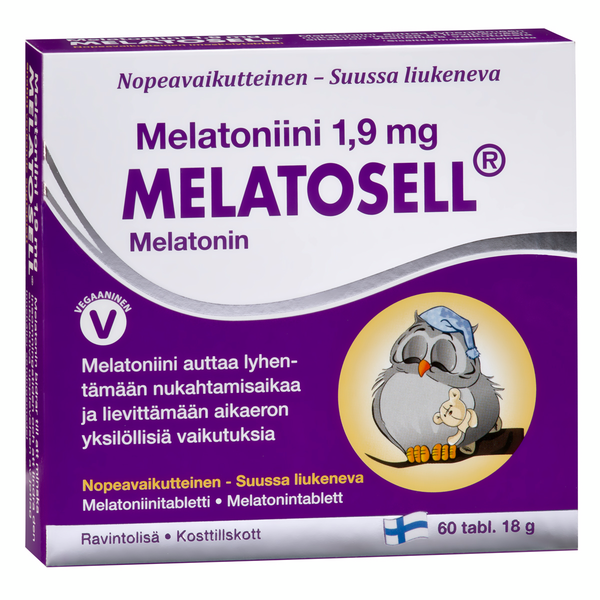 Melatosell melatoniin 1,9mg 60 tabl/18g
