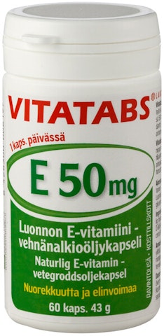 Vitatabs E-vitamiini 50mg 60kaps 43g