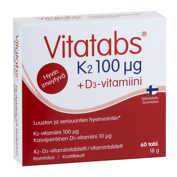 Vitatabs K2 100 + D3-vitamiini 60 tabl