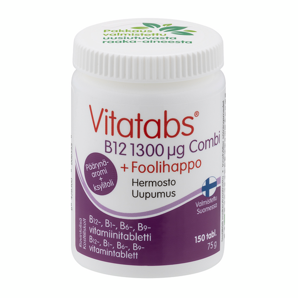 Vitatabs B12 1300µg Combi + Foolihappo 150tabl 75g