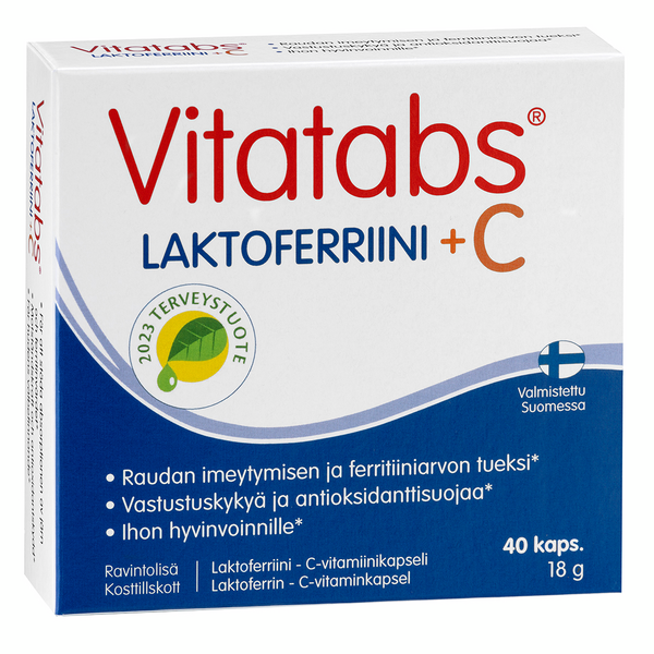 Vitatabs Laktoferriini + C 40kaps 18g | K-Ruoka Verkkokauppa