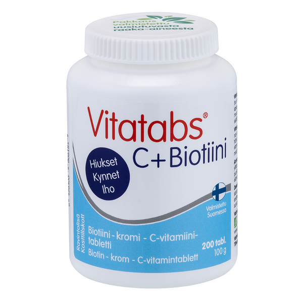 Vitatabs C + Biotiini  kromi-biotiini-C-vitamiinitabletti 200 tabl 100g
