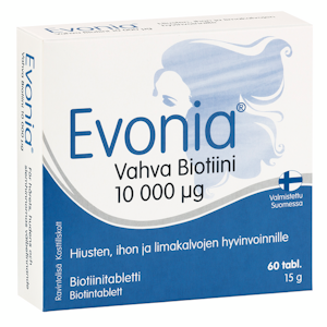 Evonia Vahva biotiini 10 000 µg biotiini 60tabl 15g