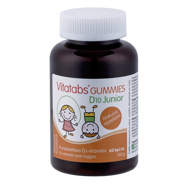 Vitatabs Gummies D10µg Junior Pureskeltava D-vitamiini 60kpl 150g