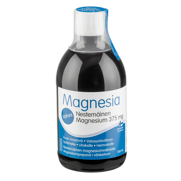 Magnesia nestemäinen magnesium 375mg 500ml
