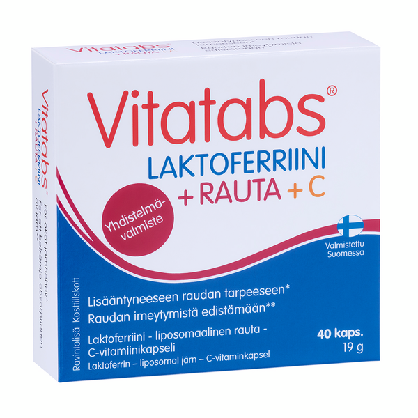 Vitatabs Laktoferriini + Rauta + C 40kaps 19g