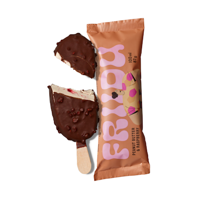Friidu jäätelöpuikko 87g Peanut Butter and Raspberry 100ml/87g