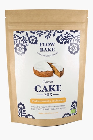 Flow Bake porkkanakakku-jauhoseos 315g luomu gluteeniton