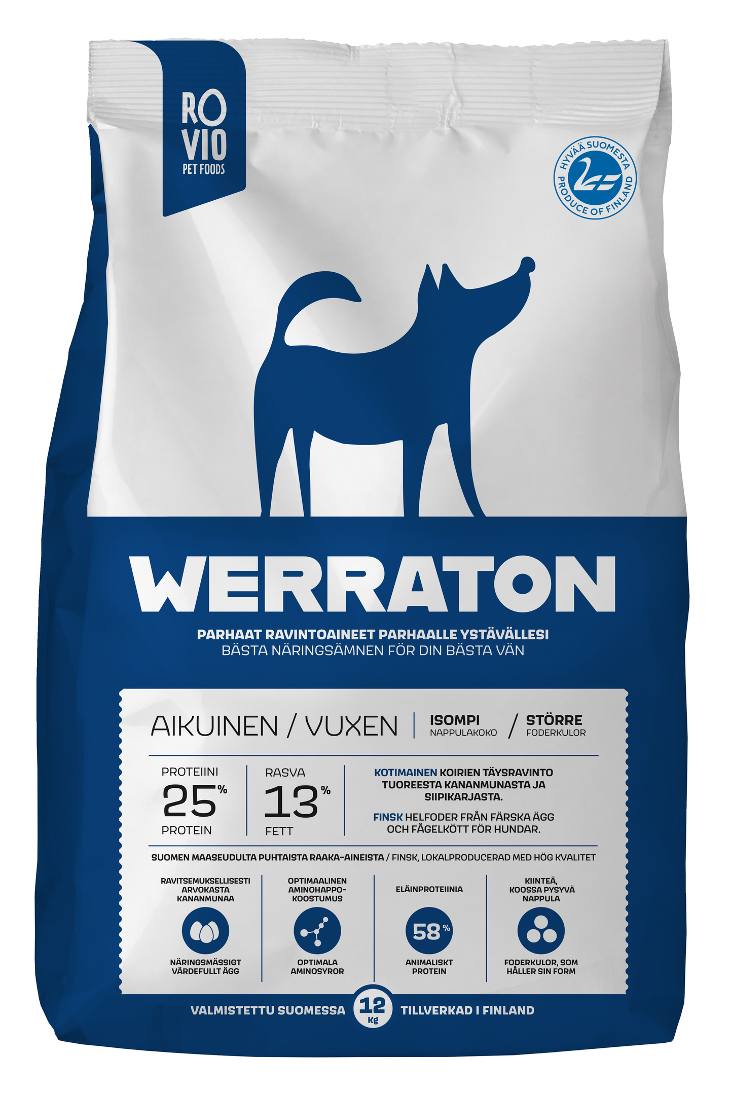 Rovio Pet Foods Werraton koiranruoka 12kg aikuinen