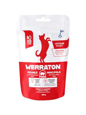 Werraton pehmeä koiran makupala 100g possu