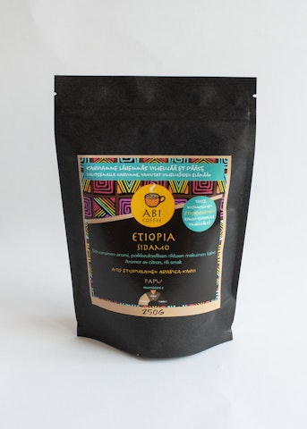 Abi coffee Sidamo papukahvi 250 g keskipaahto