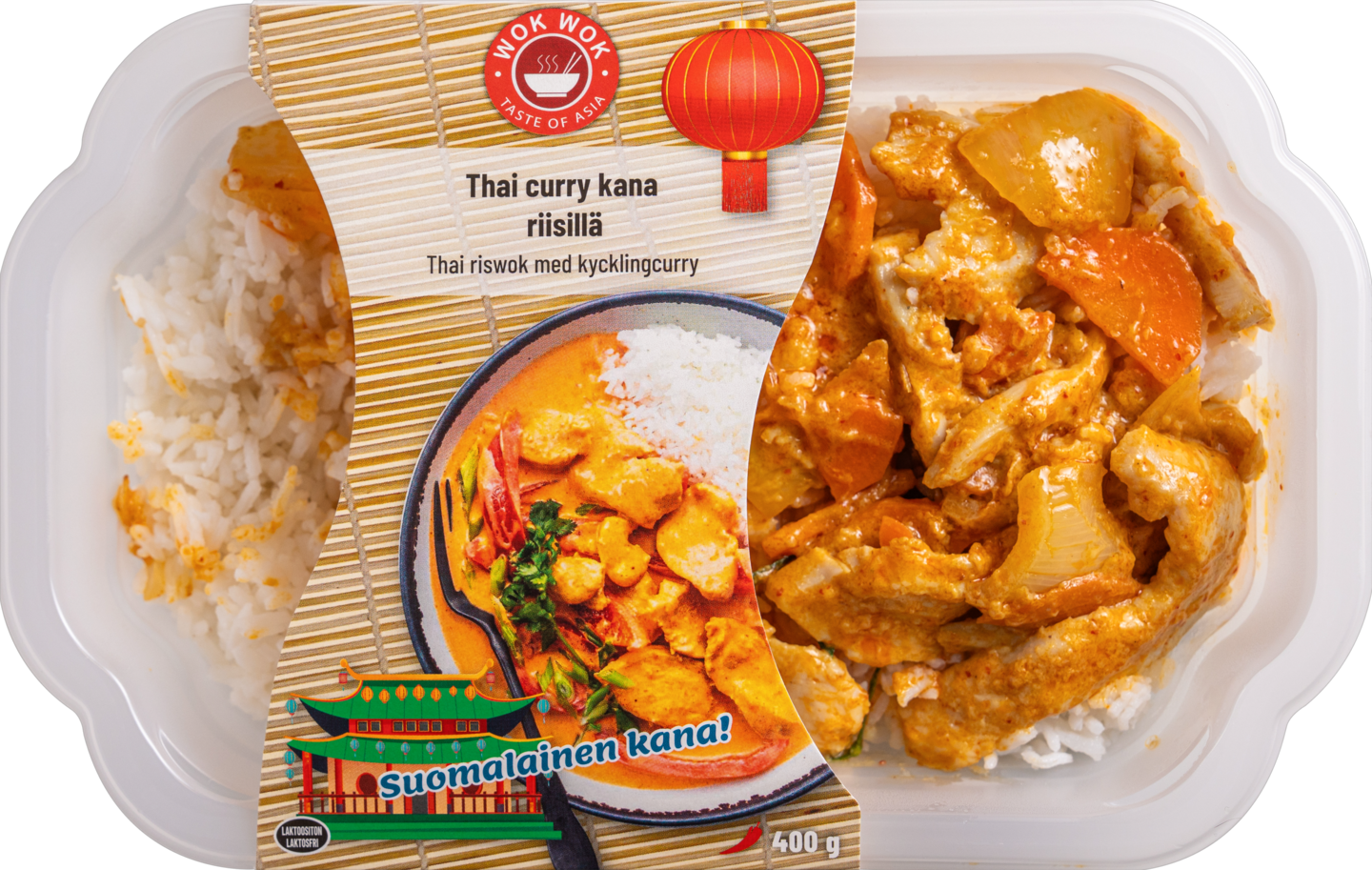 Wok Wok thai curry kana valkoisella riisillä 400g