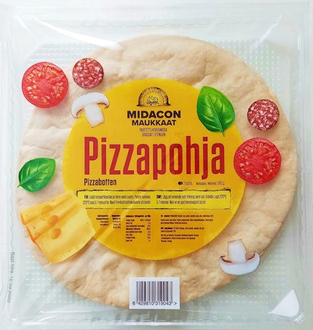 Midacon Maukkaat Pizzapohja 340g