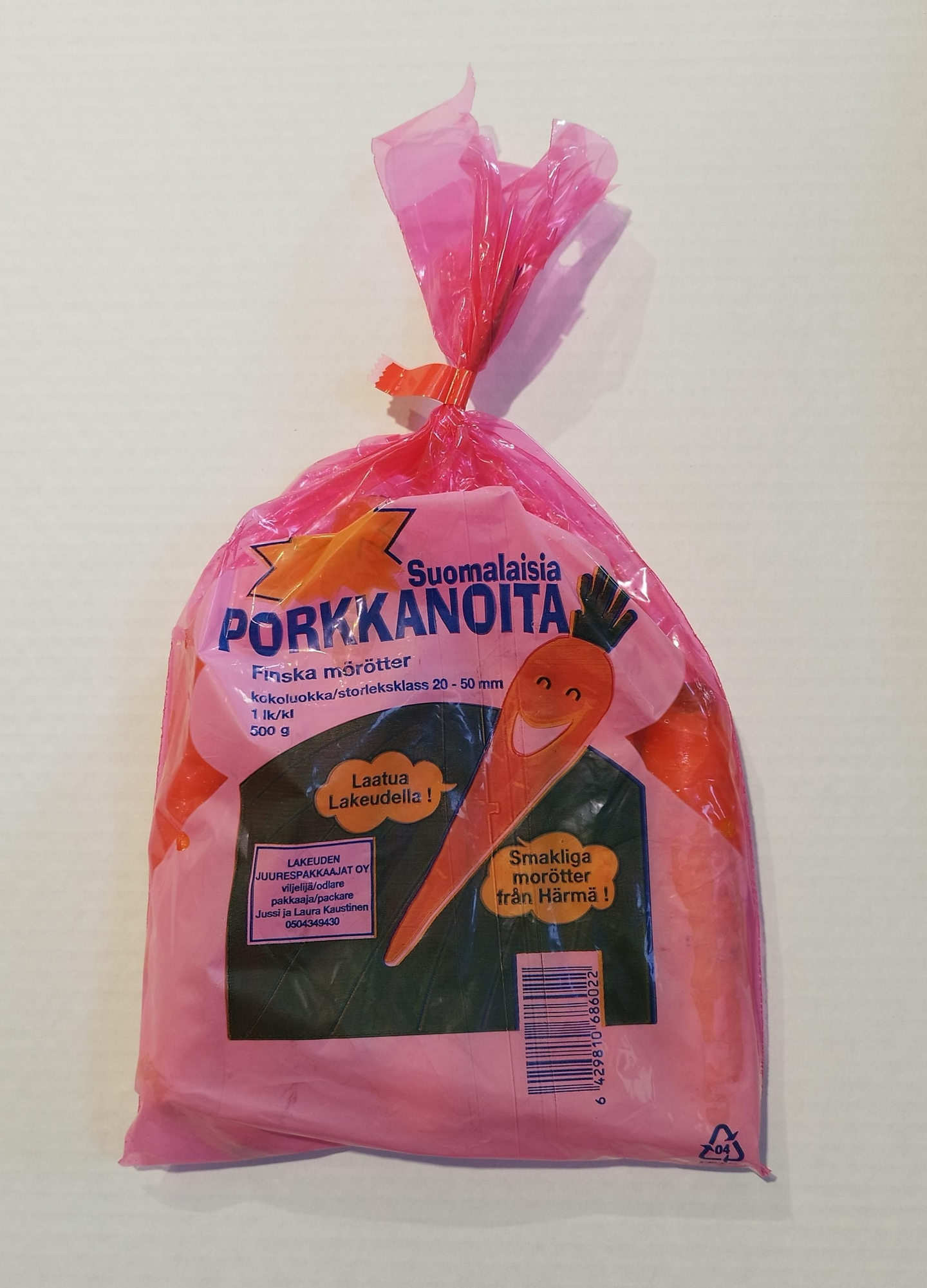 Porkkana 500g Lakeuden Juurespakkaajat Oy
