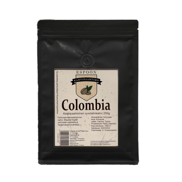 Espoon kahvipaahtimo Colombia 200g suodatinjauhettu kahvi