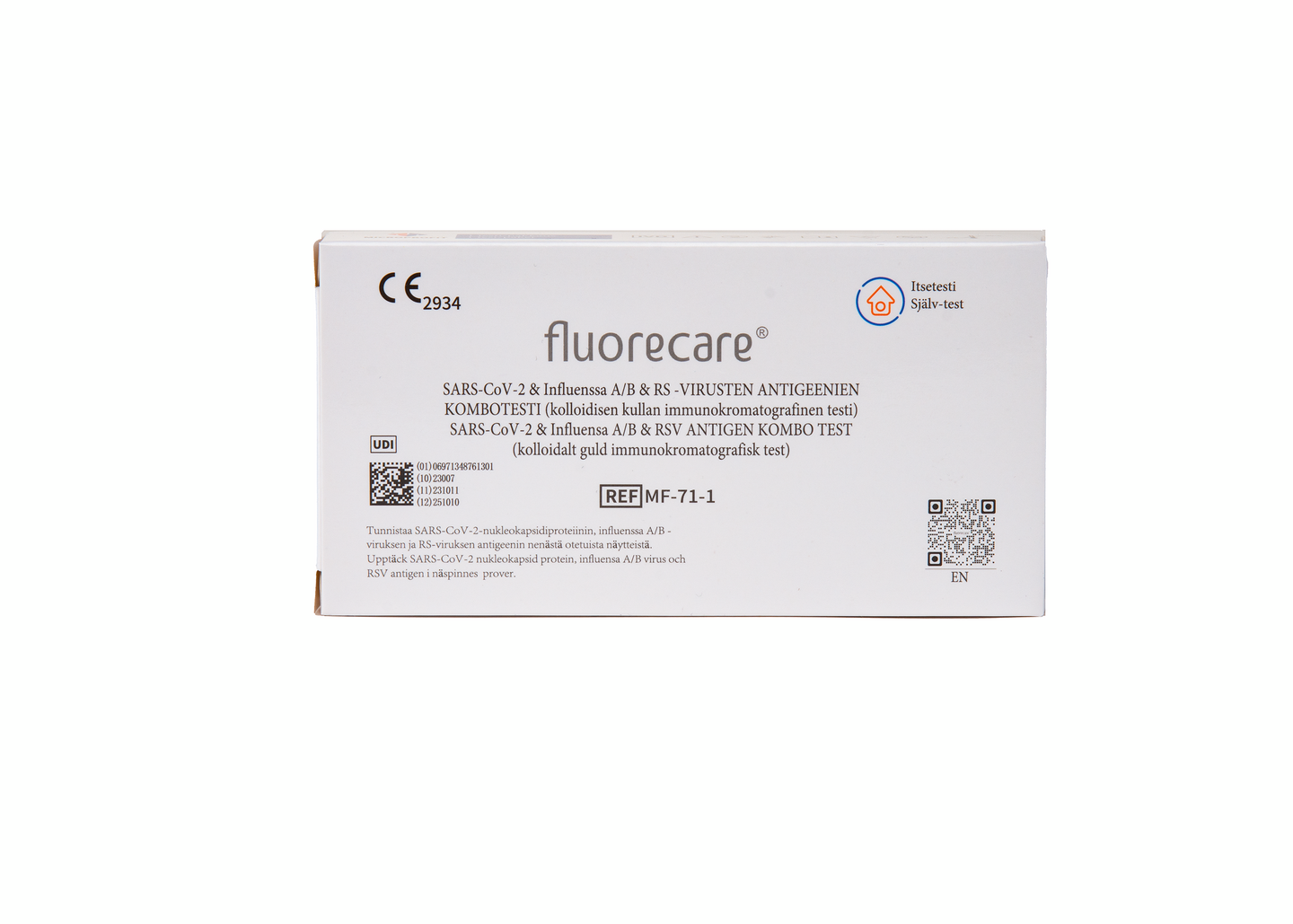 Fluorecare SARS-CoV-2- ja influenssa A/B- ja RSV-antigeenin yhdistelmätestipakkaus 1 kpl