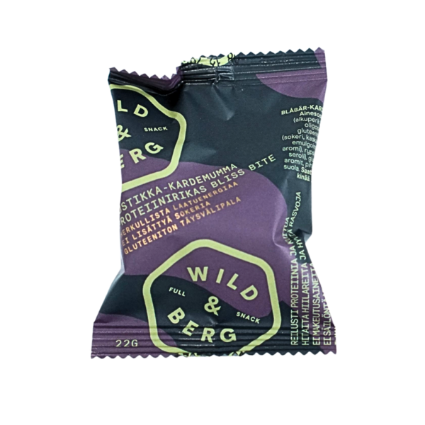 Wild&Berg proteiini bliss bite mustikka-valkosuklaa 22 g