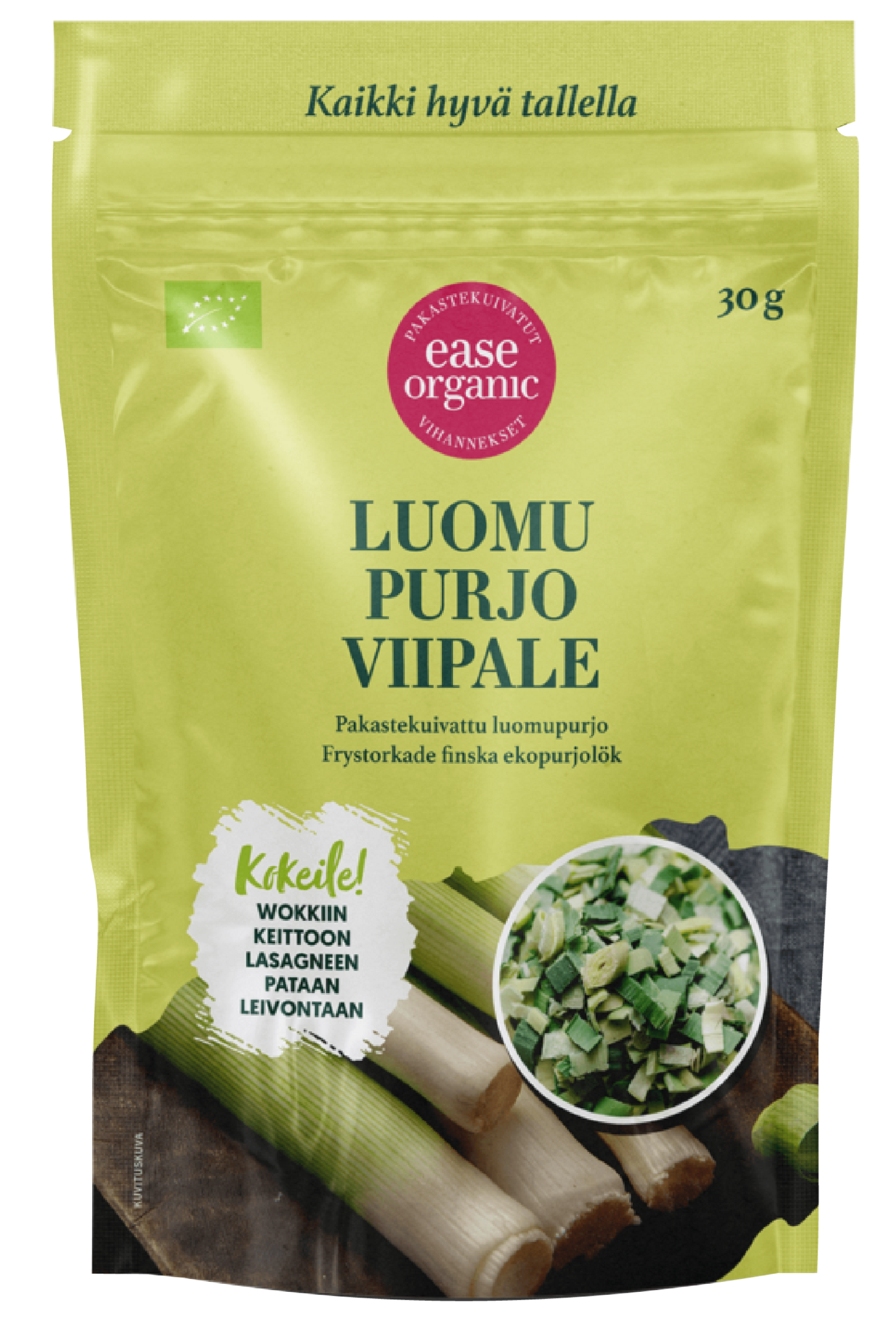 Ease Organic Pakastekuivattu luomupurjoviipale 30g