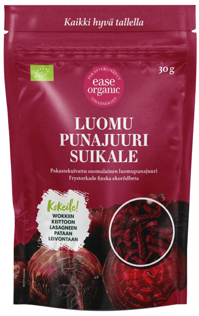 Ease Organic Pakastekuivattu luomupunajuurisuikale 30g