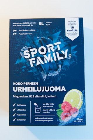 Sport Family urheilujuomajauhe 10x12,6 g vadelma-sitruuna