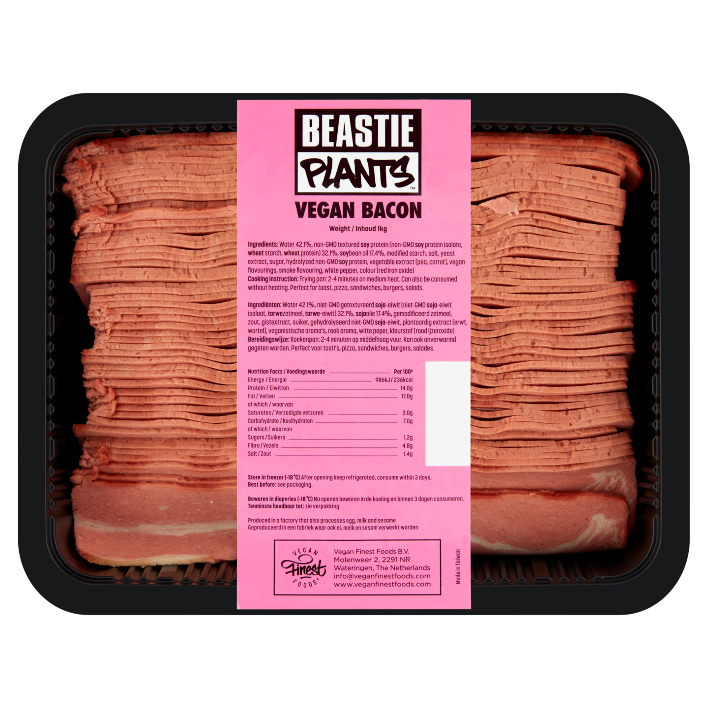 Beastie Plants Vegan Bacon 1kg pakaste