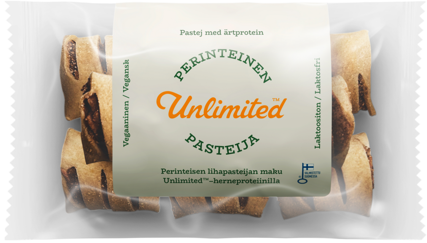 Unlimited vegaaninen pasteija herneproteiini perinteinen 8x40g kotipaisto pakaste