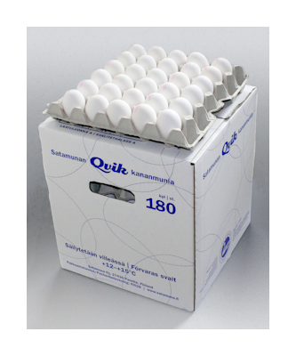Satamuna Qvik kananmuna L180kpl 12,3kg luomu