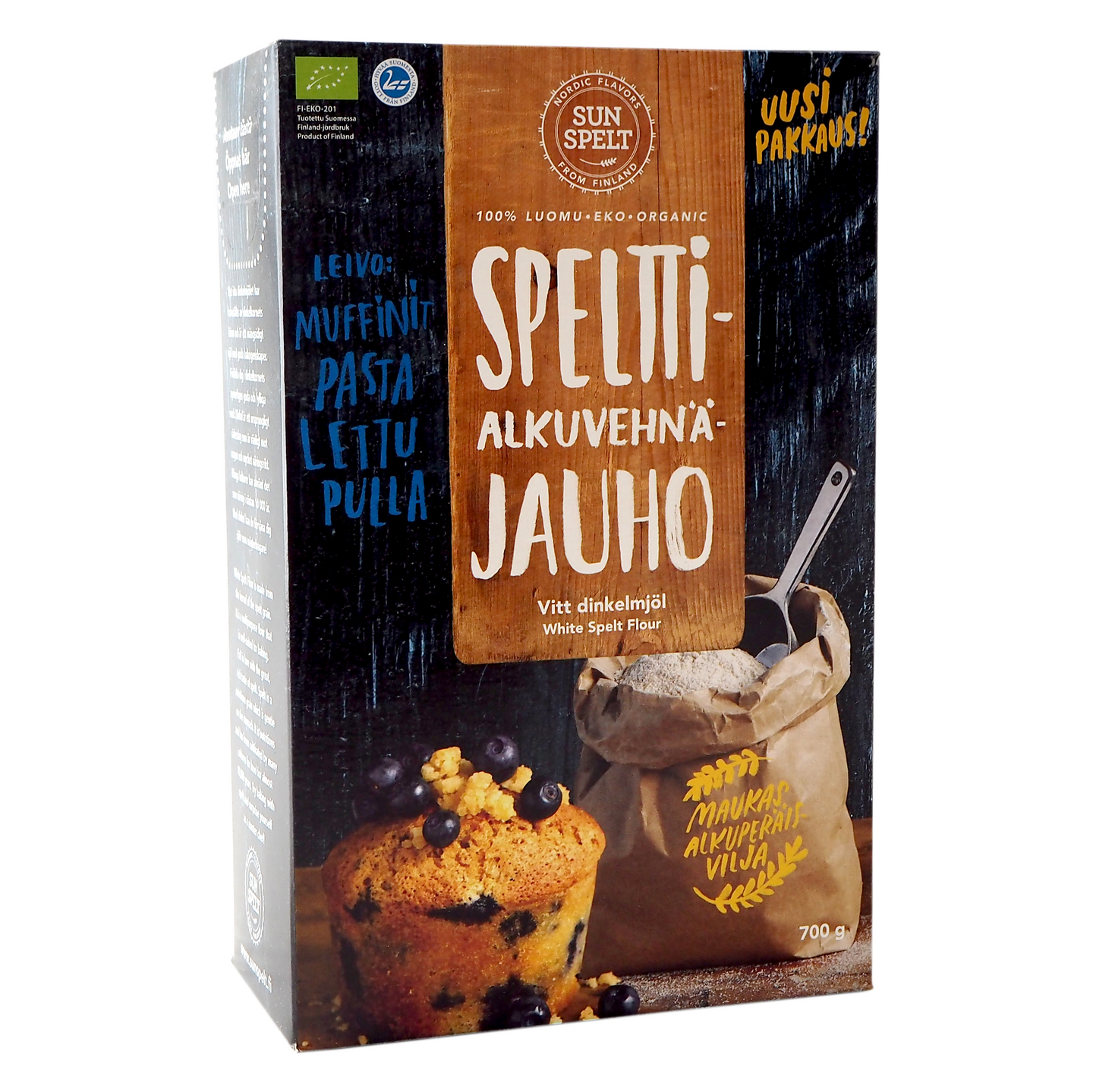 Sunspelt puolikarkea alkuvehnäjauho 700g luomu