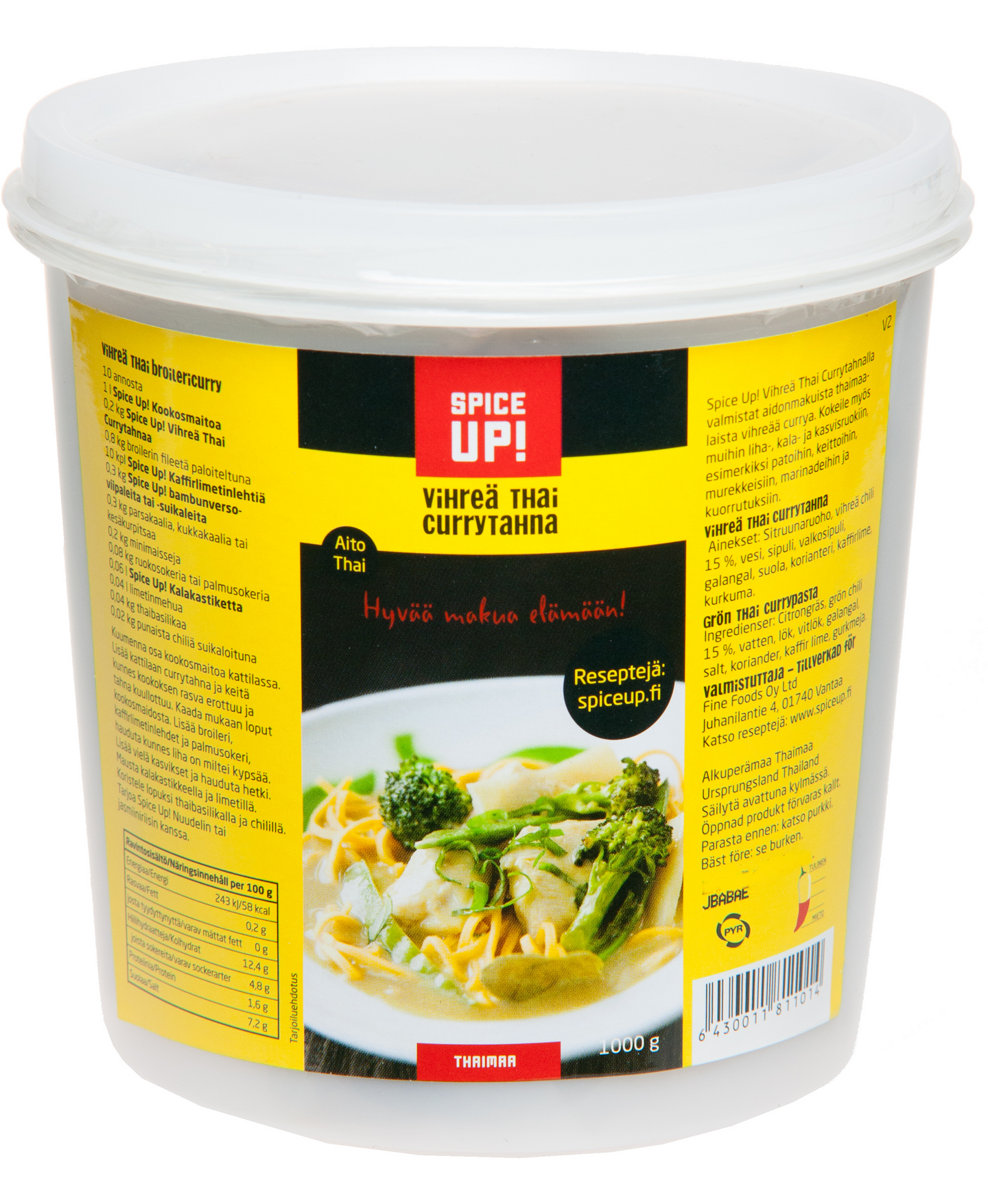 Spice Up! Vihreä thai currytahna 1000g