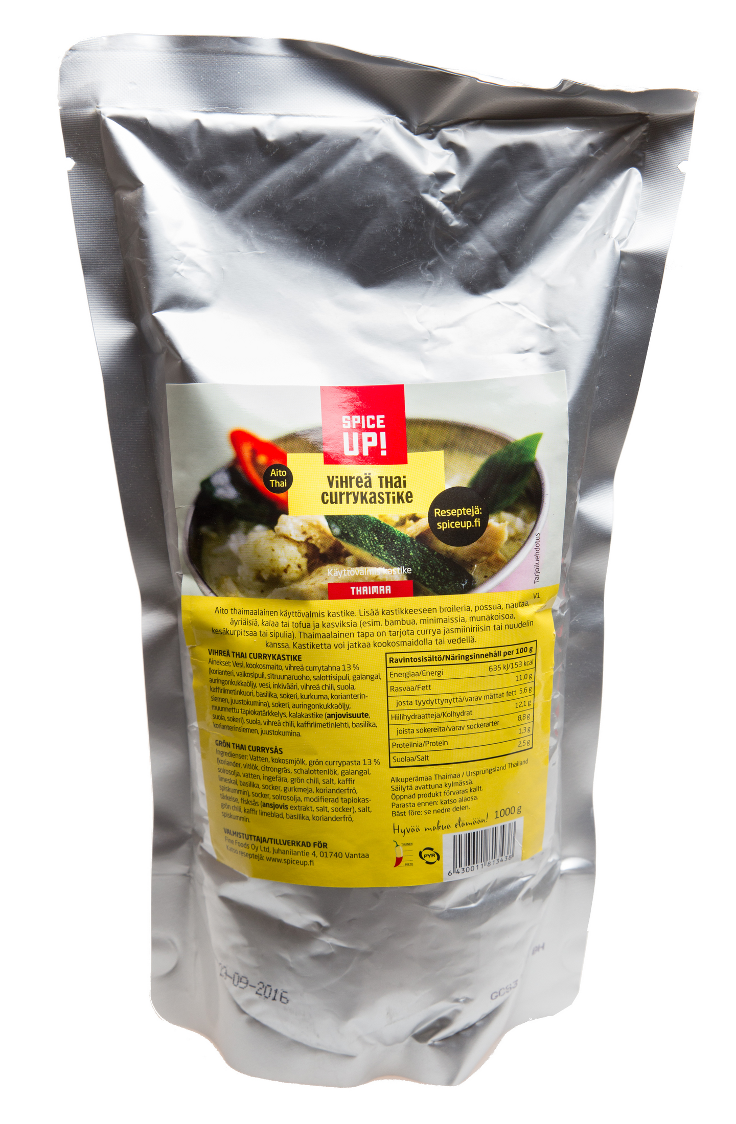 Spice Up! Vihreä thai currykastike 1000g