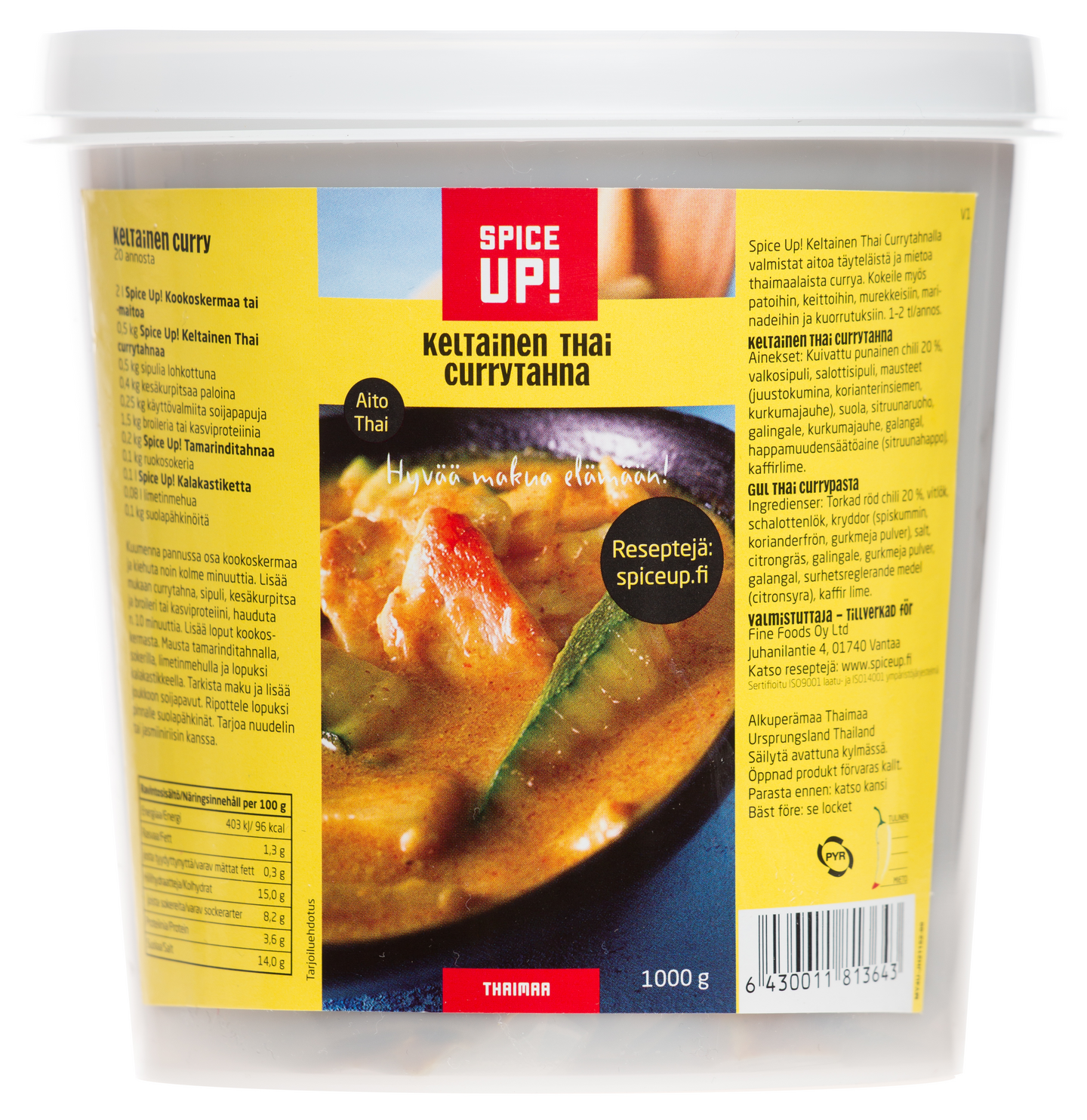 Spice Up! Keltainen thai currytahna 1000g