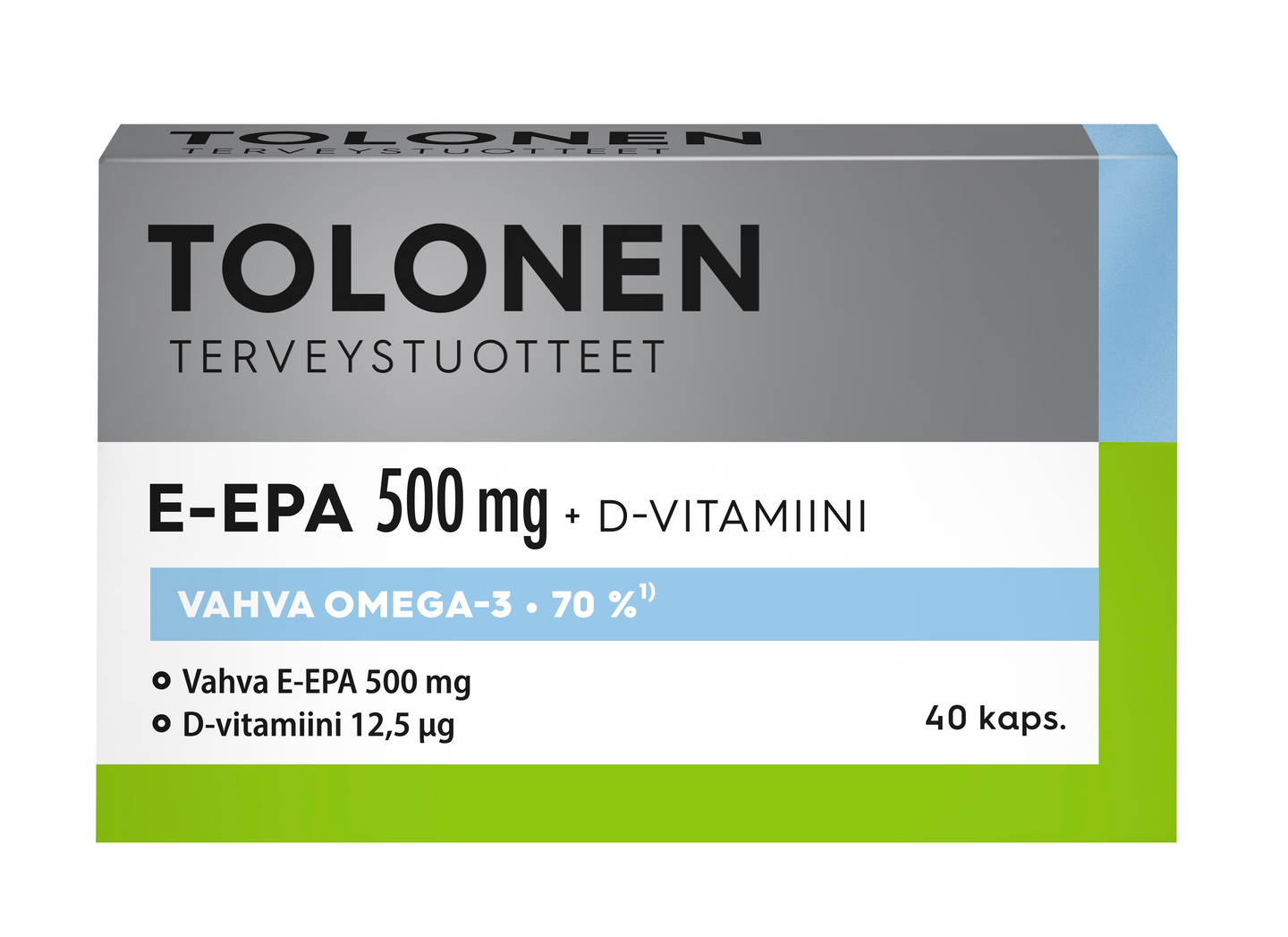 Tolonen E-EPA + D-vitamiini kalaöljykapseli 500mg 40kaps