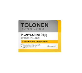 Tolonen Liposomaalinen D3-vitamiini 20µg 24g 45tabl