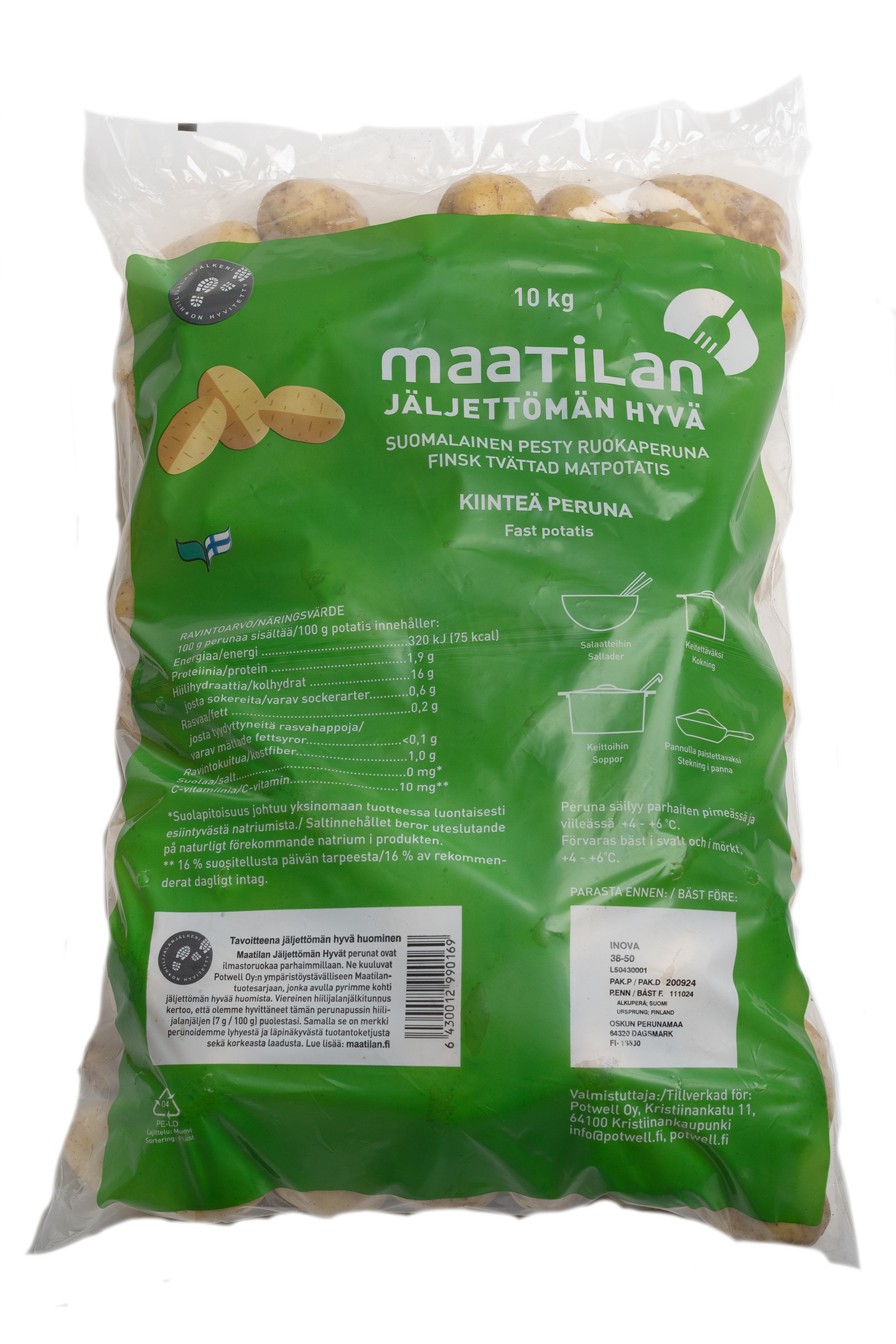 Maatilan pesty peruna 10kg 45-60mm FI