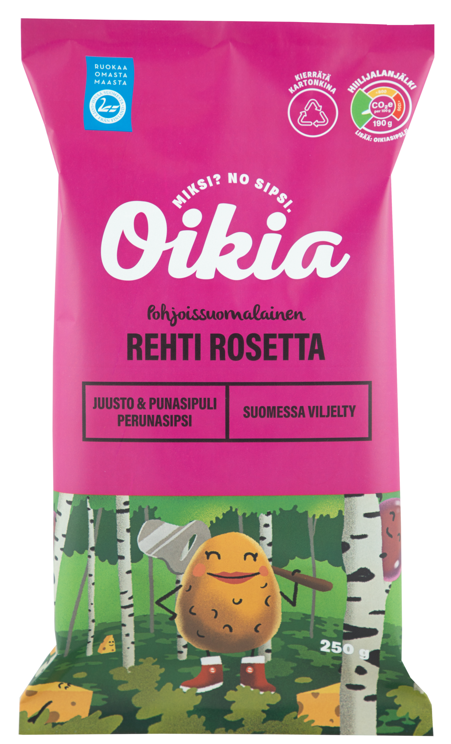 Oikia Rehti Rosetta perunalastut juusto ja punasipuli 250g