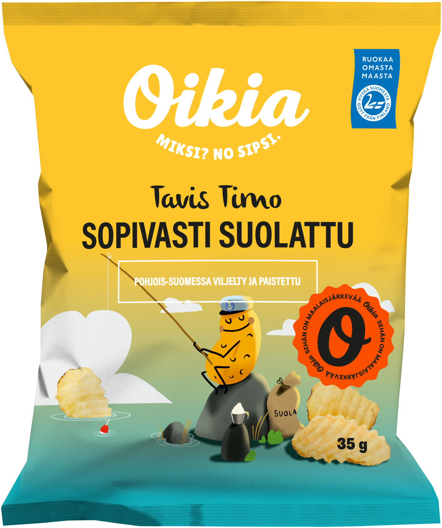 Oikia Tavis Timo sopivasti suolattu perunalastu 35g