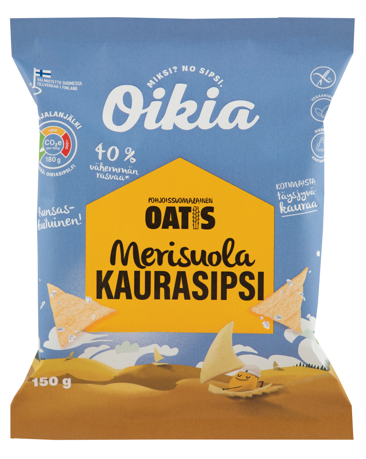 Oikia Oatis kauranaksu 150g merisuola