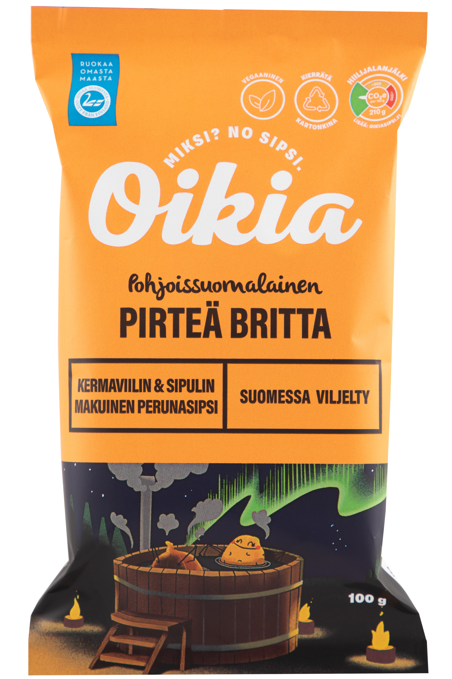 Oikia Pirteä Britta kermaviili sipuli perunalastu100g