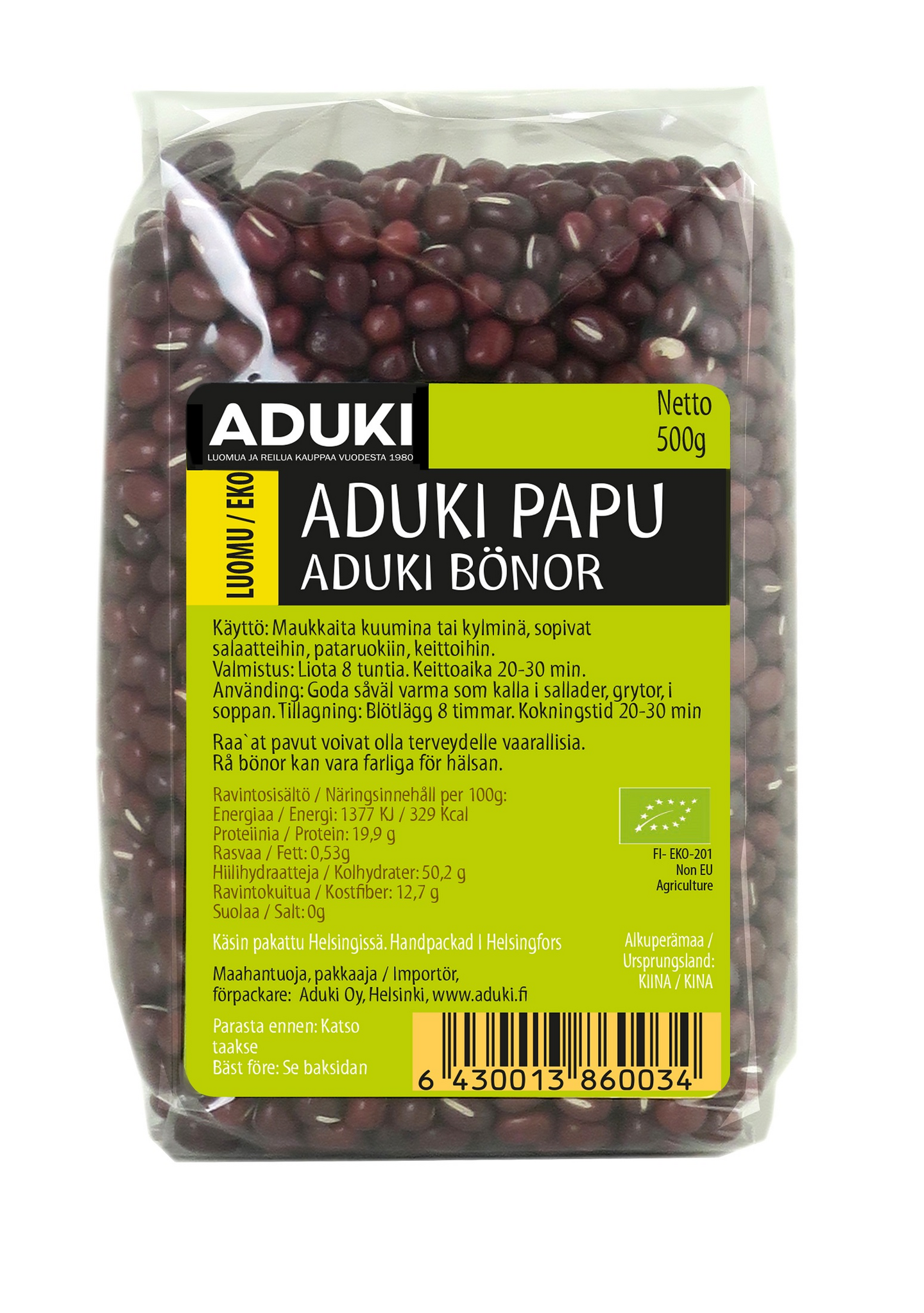 Aduki Adukipapu 500g luomu