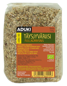 Aduki Täysjyväriisi 750g luomu