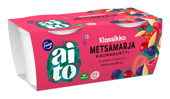 Fazer Aito kauragurtti 2x125g metsämarja