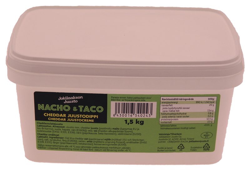 Nacho&Taco Cheddar juustocreme 1,5kg