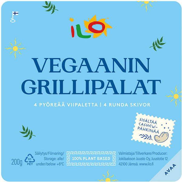 Ilo Vegaanin Grillipalat 200g