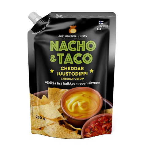 Jokilaakson Nacho&Taco Cheddarjuustodippi 250g