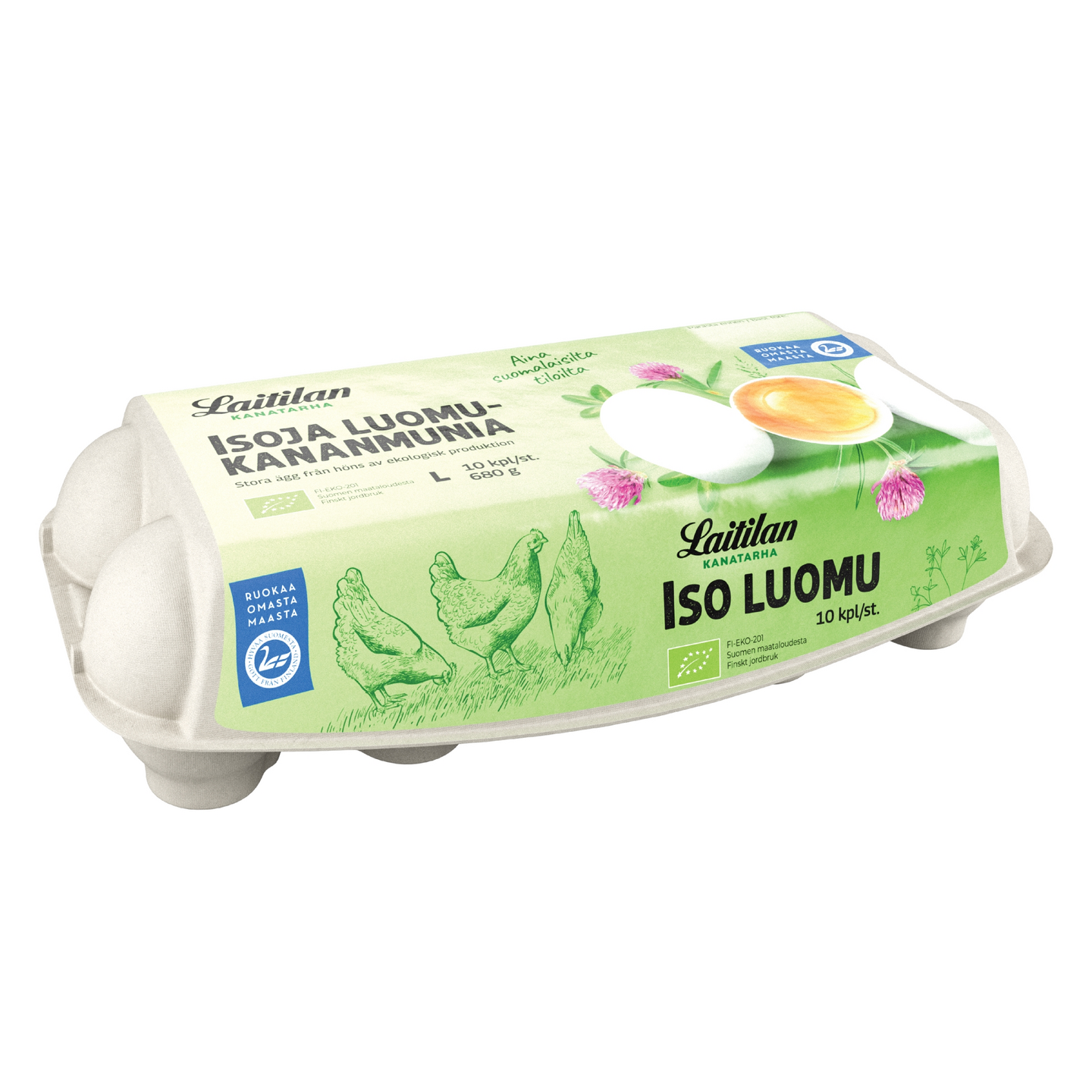 Laitilan Kanatarhan luomukananmunia L10 680g