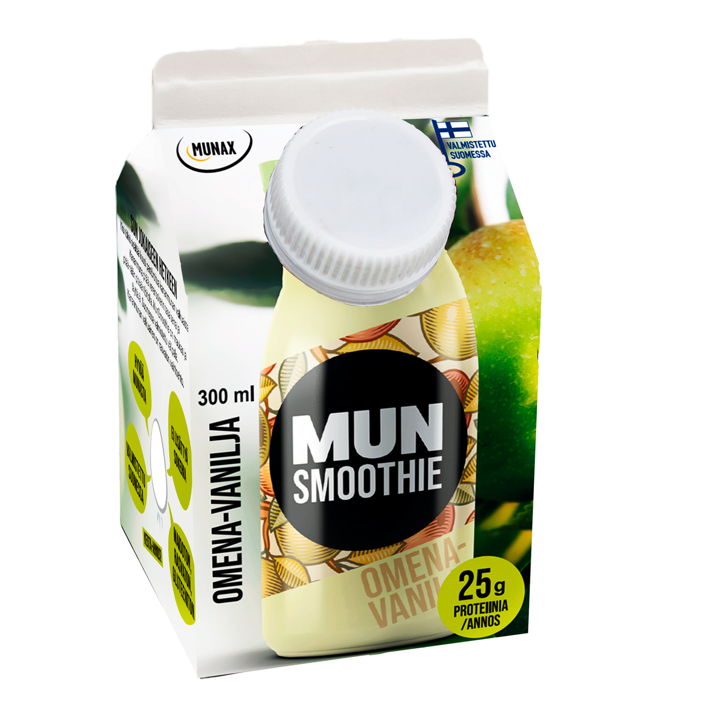 Mun smoothie 300ml omena-vanilja