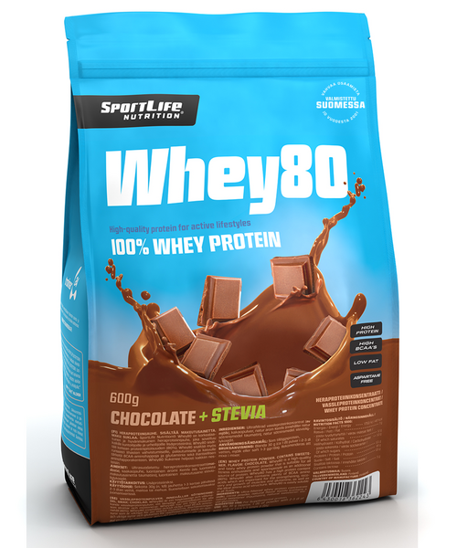 SportLife Whey80 600g suklaa stevia