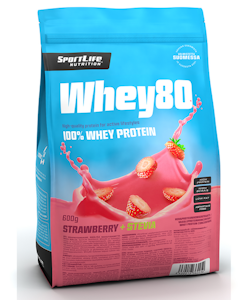 SportLife Whey80 600g mansikka stevia